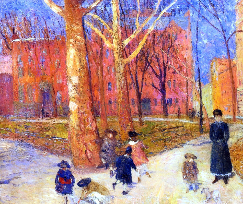 William James Glackens 29 Washington Square - Canvas Print