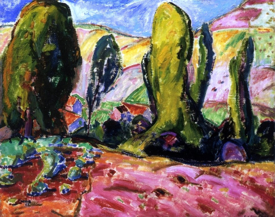 Alfred Henry Maurer Landscape (also known as Autumn) - Canvas Print