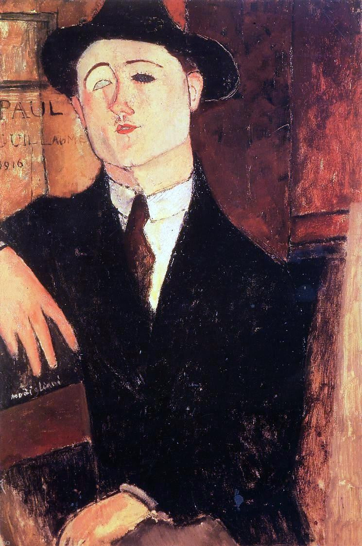 Amedeo Modigliani Portrait of Paul Guillaume - Canvas Print