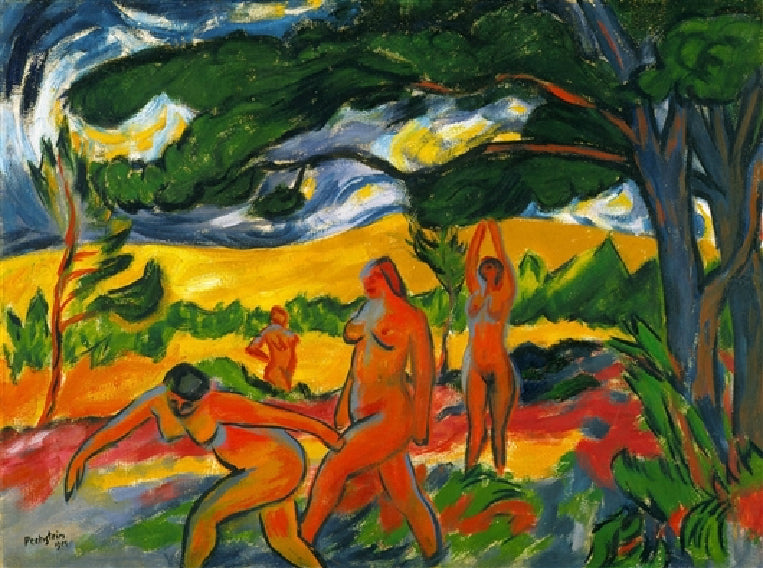 Max Pechstein Under the Trees - Canvas Print