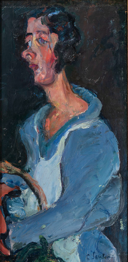 Chaim Soutine The Cook, Women in Blue - Canvas Print