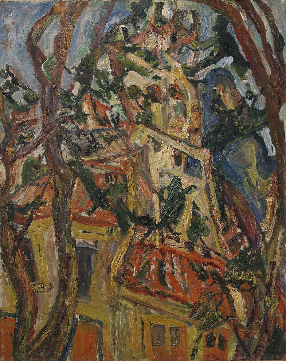 Chaim Soutine Steeple of Saint-Pierre at Ceret - Canvas Print