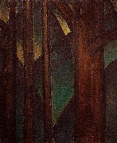 Arthur Dove Dark Abstraction - Canvas Print