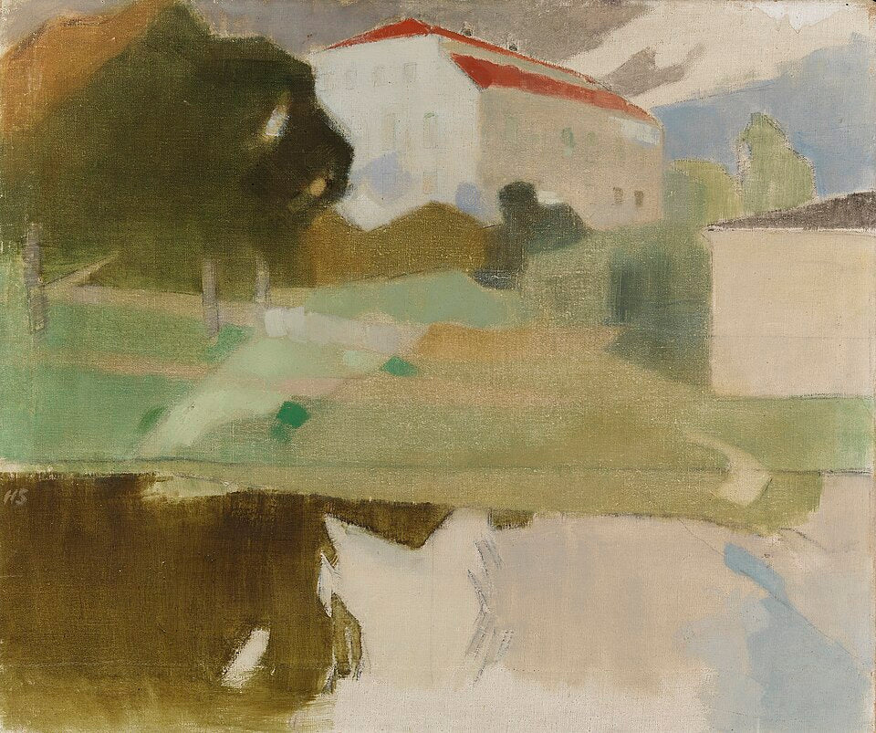 Helene Schjerfbeck Sjundby Manor in Siuntio - Canvas Print