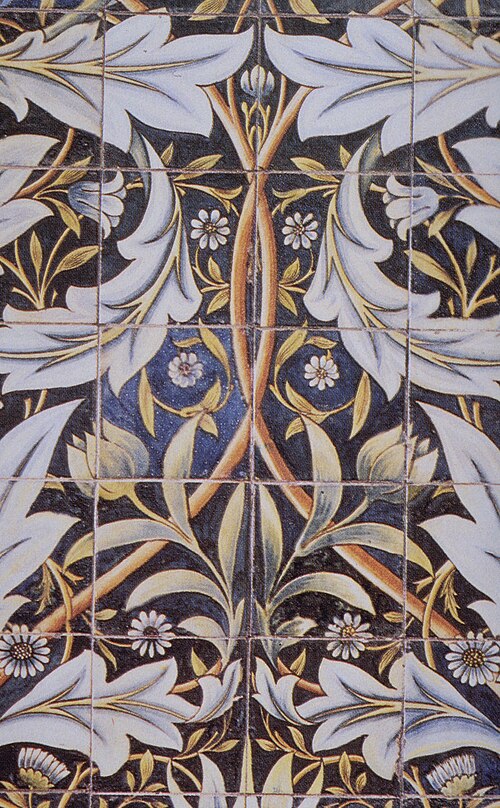 William Morris Panel of Ceramic Tiles - Canvas Print