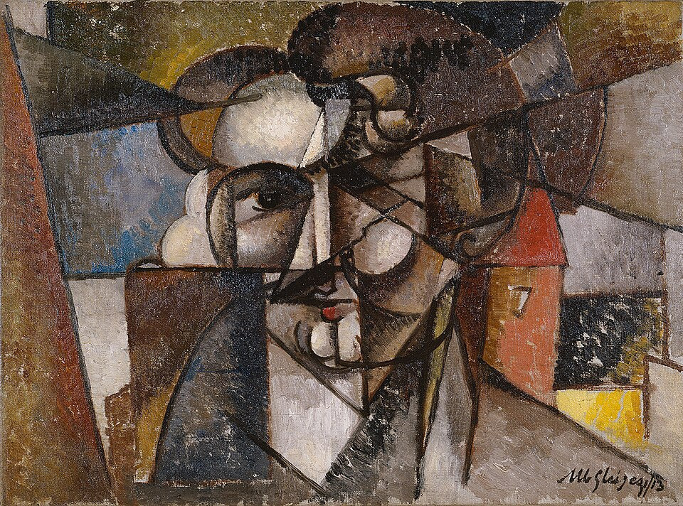 Albert Gleizes Portrait, Head in Landscape - Canvas Print