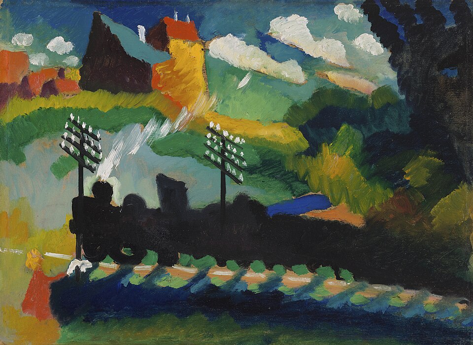 Wassily Kandinsky Railway near Murnau - Canvas Print