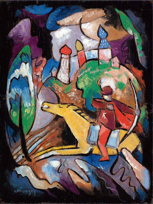 Wassily Kandinsky Riding Archer and Landscape - Canvas Print