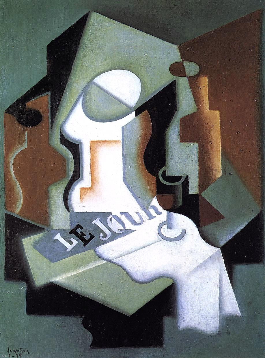 Juan Gris Bottle and Fruit Dish - Canvas Print