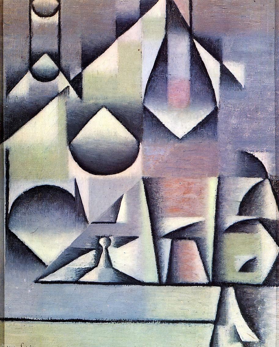 Juan Gris Bottle and Pitcher - Canvas Print