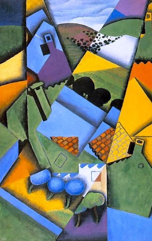 Juan Gris Landscape at Ceret - Canvas Print