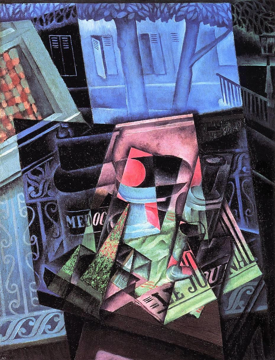 Juan Gris Still Life before an Open Window (also known as Place Ravignan) - Canvas Print