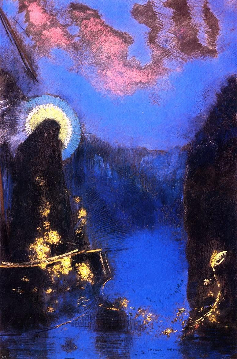 Odilon Redon The Boat (also known as Virgin with Corona) - Canvas Print