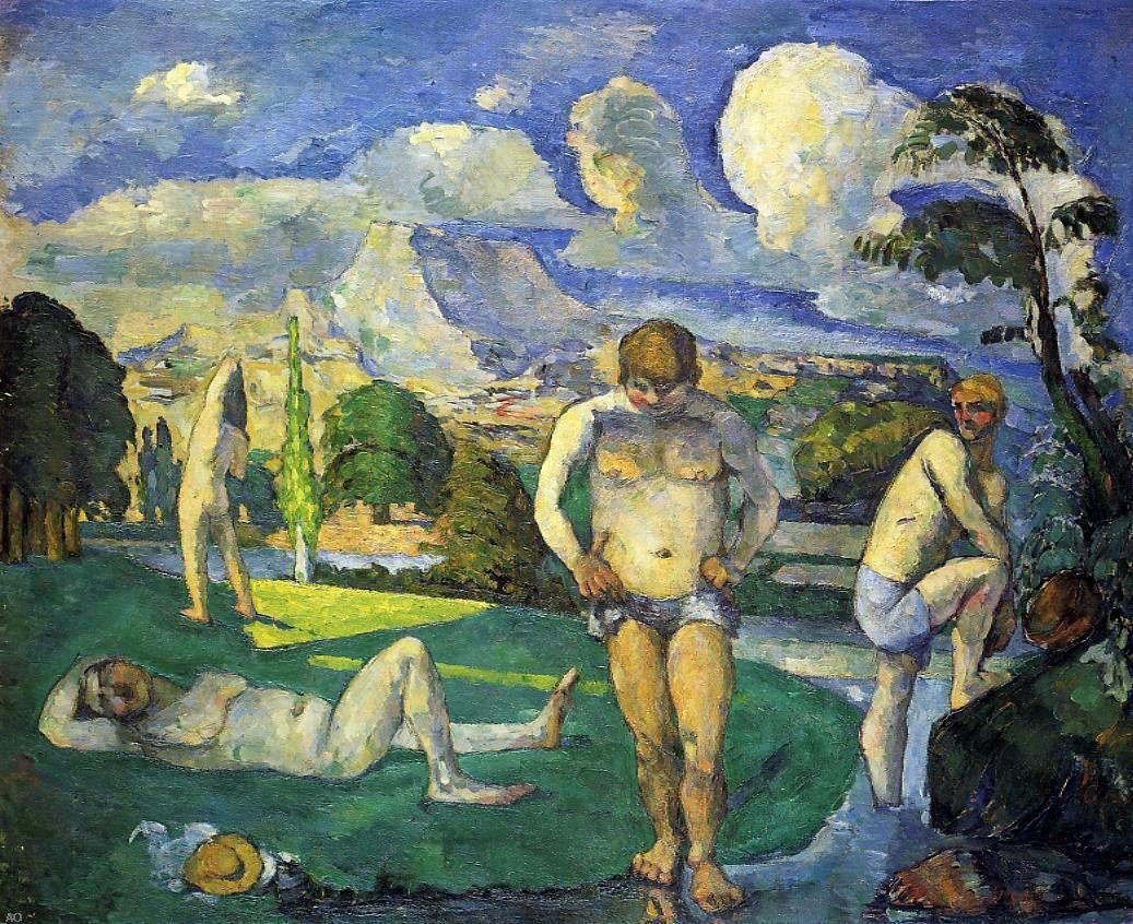 Paul Cezanne Bathers at Rest - Canvas Print
