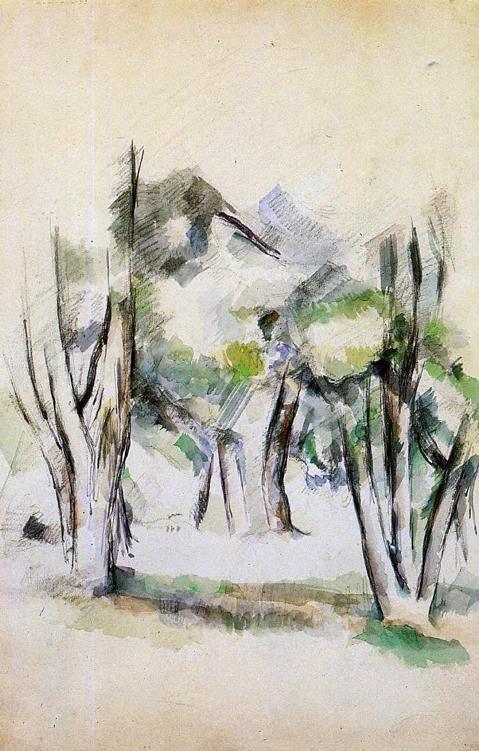 Paul Cezanne Trees - Canvas Print