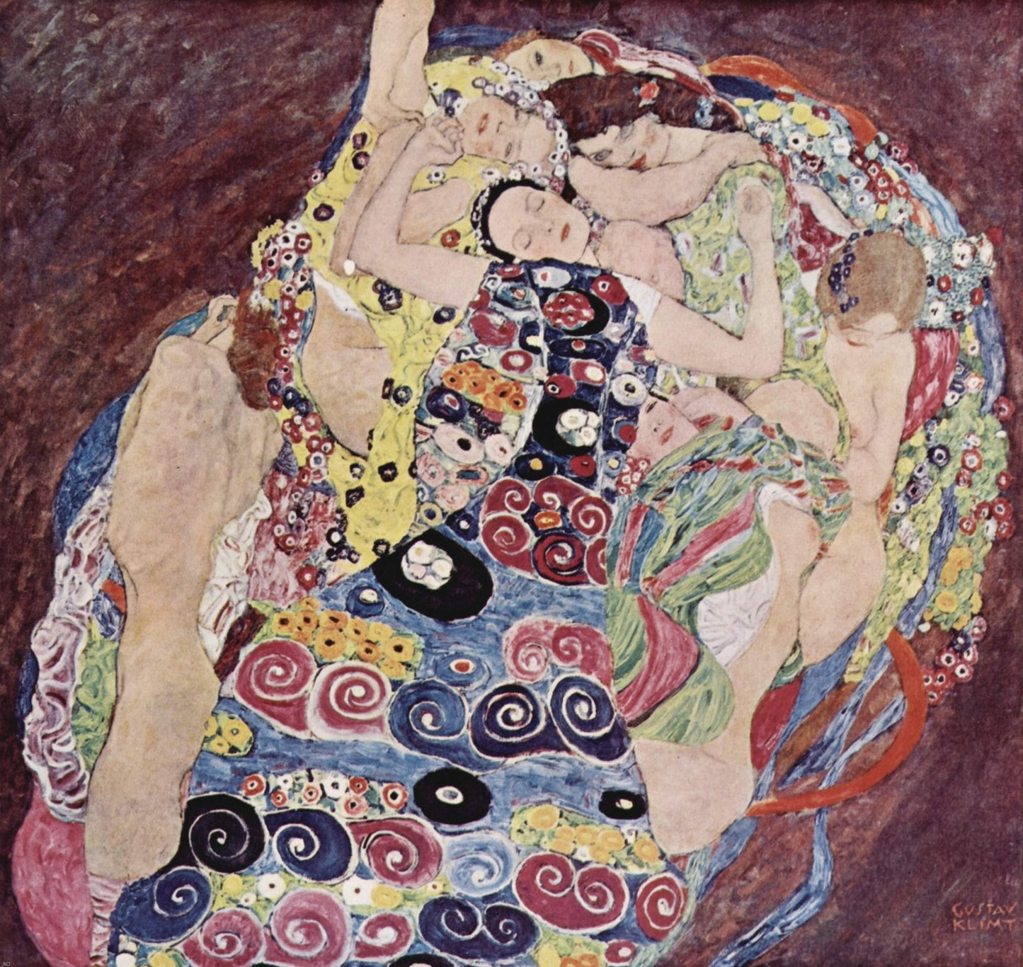 Gustav Klimt The Virgins (less brightly colored) - Canvas Print