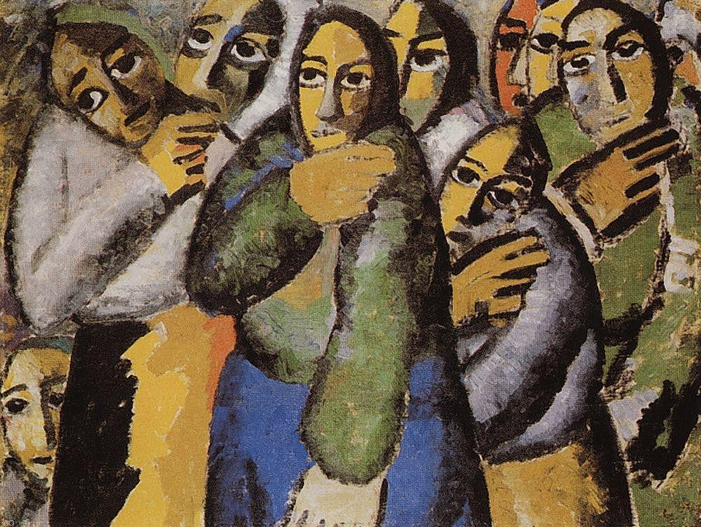 Kazimir Malevich Peasant Women in a Church - Canvas Print