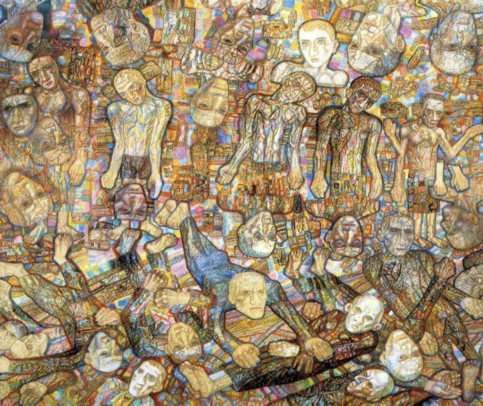 Pavel Filonov Composition a Raid - Canvas Print