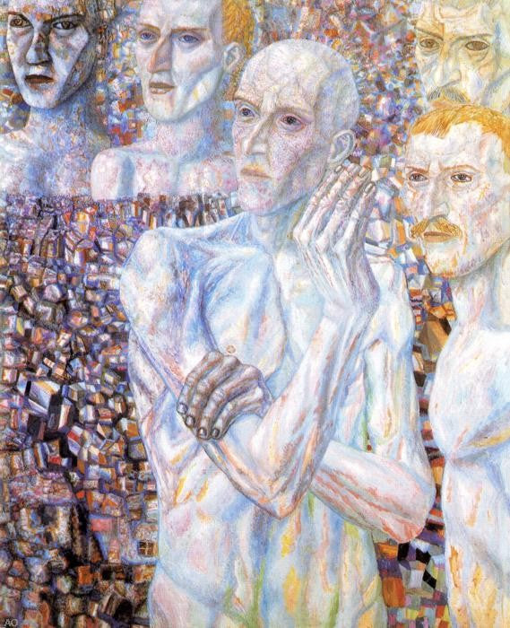 Pavel Filonov Faces - Canvas Print