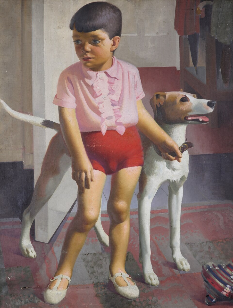 Percy Shakespeare Boy and Dog - Canvas Print