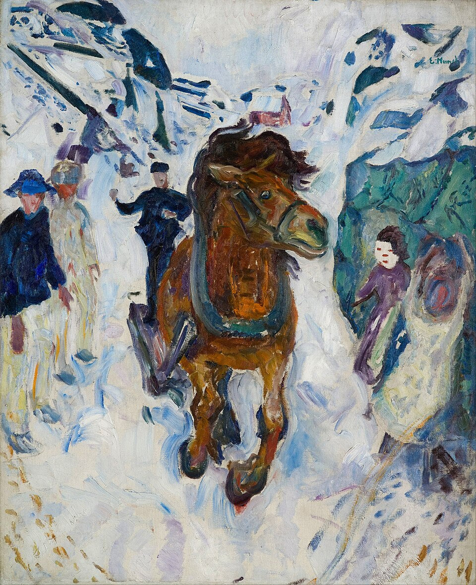 Edvard Munch Galloping Horse - Canvas Print