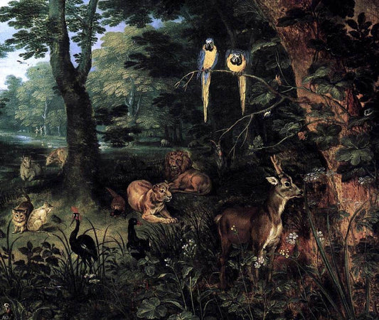 The Younger Jan Brueghel Paradise (detail) - Canvas Print