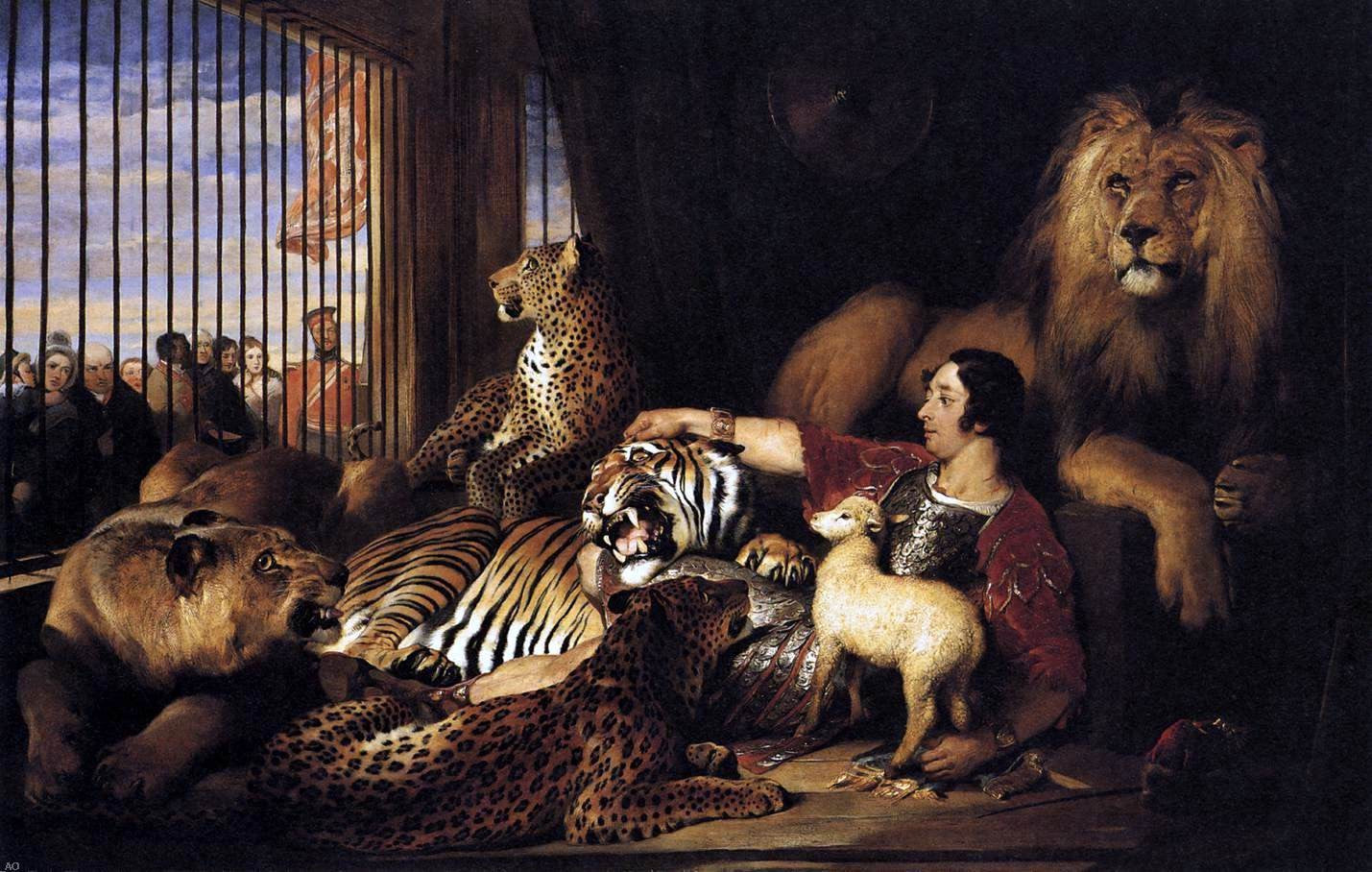 Sir Edwin Henry Landseer Isaac van Amburgh and his Animals - Canvas Print