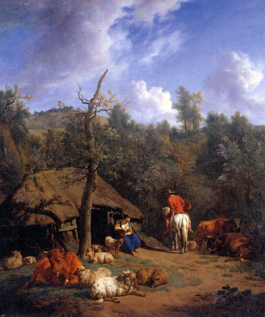 Adriaen Van de Velde The Hut - Canvas Print