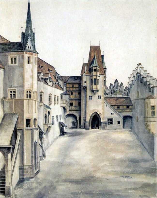 Albrecht Durer Couryard of the Former Castle in Innsbruck - Canvas Print