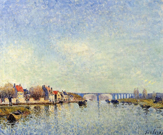 Alfred Sisley Banks of the Loing at Saint-Mammes - Canvas Print