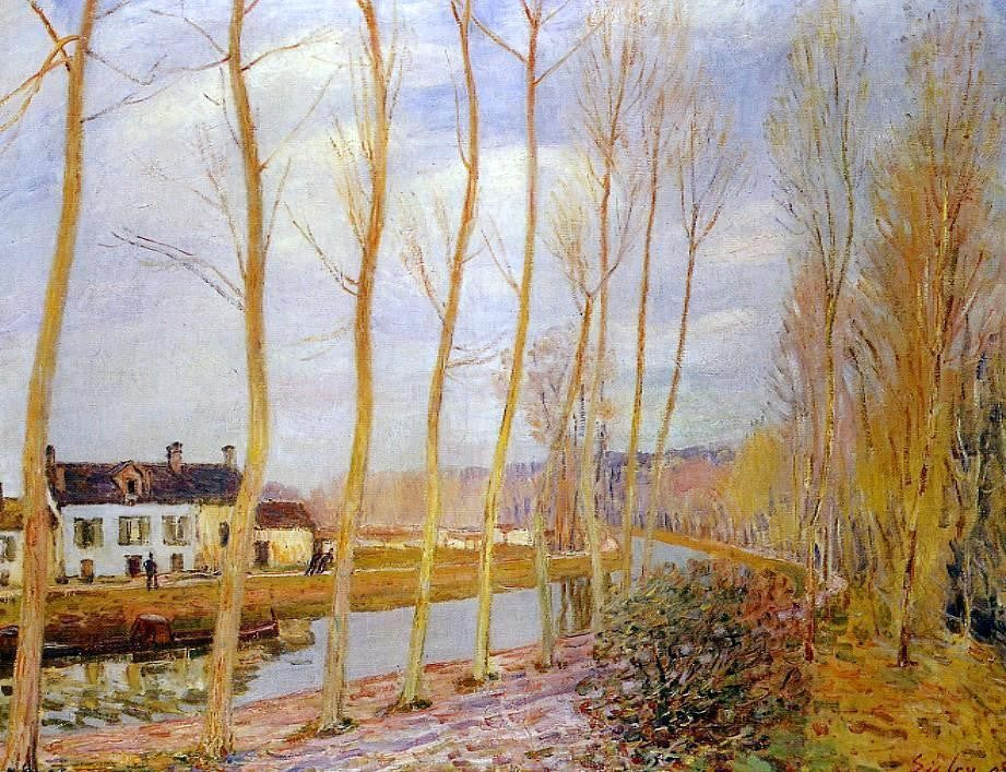 Alfred Sisley The Loing Canal at Moret - Canvas Print