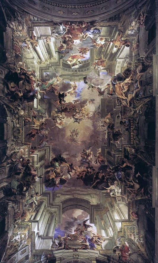 Andrea Pozzo The Allegory of the Jesuits' Missionary Work - Canvas Print