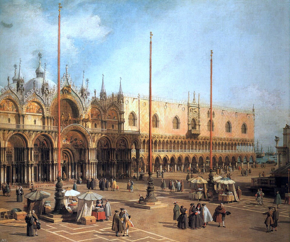 Canaletto Piazza San Marco - Looking Southeast - Canvas Print