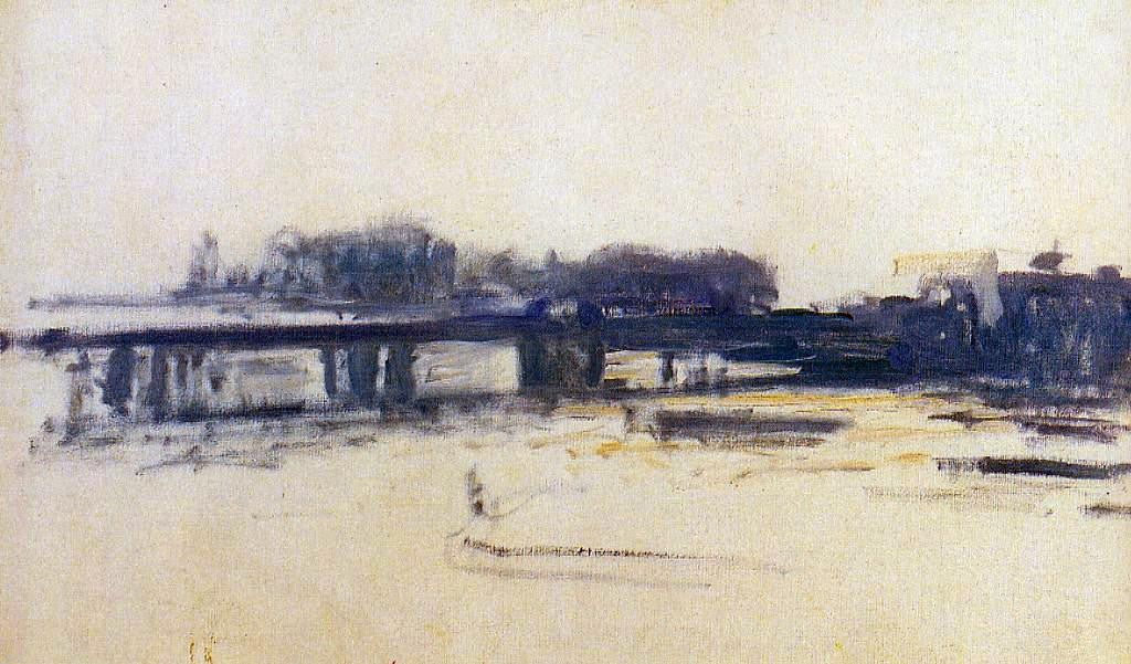 Claude Oscar Monet Charing Cross Bridge (study) - Canvas Print