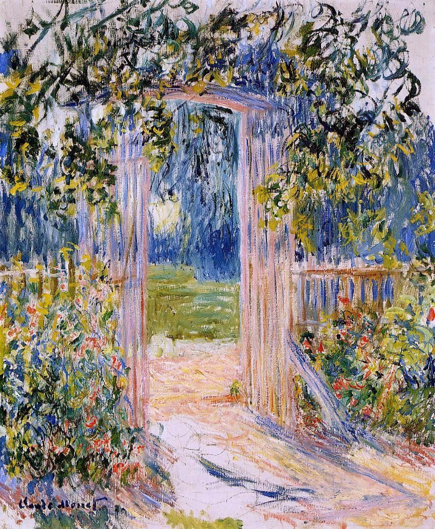 Claude Oscar Monet A Garden Gate - Canvas Print