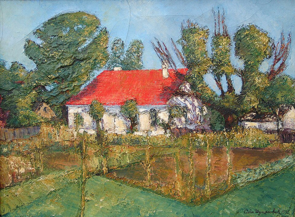 Sava Sumanovic Seoska Kuca - Canvas Print
