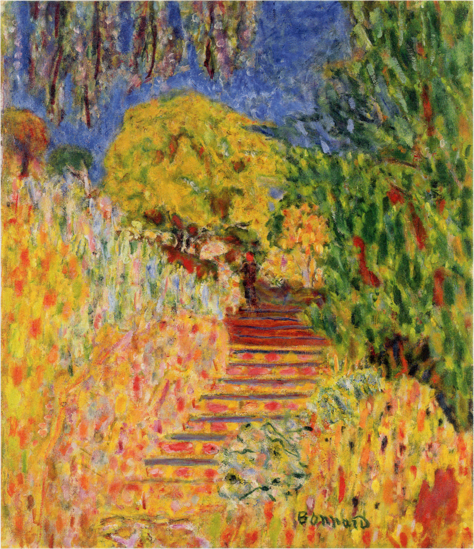 Pierre Bonnard Stairs with Mimosa - Canvas Print