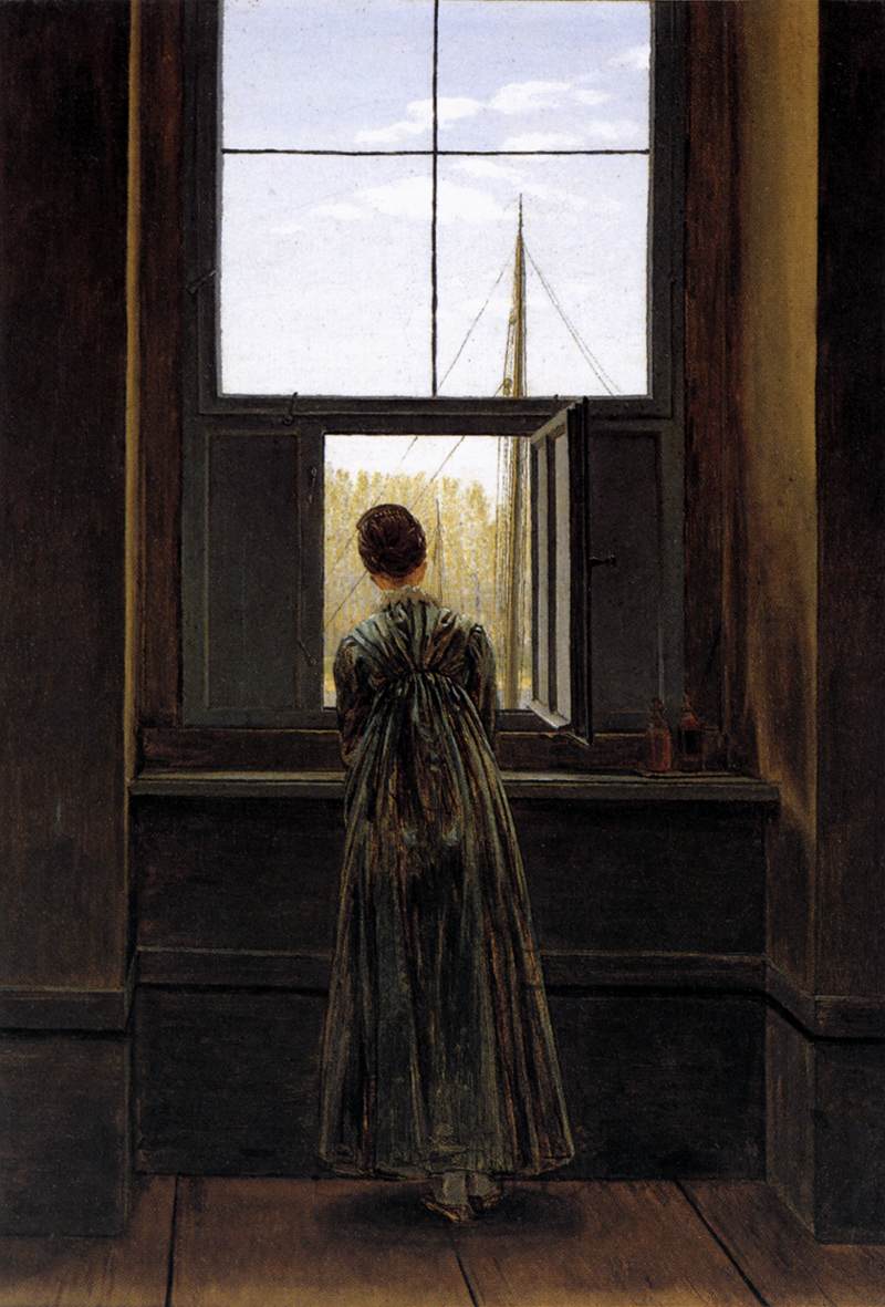 Caspar David Friedrich Woman at a Window - Canvas Print