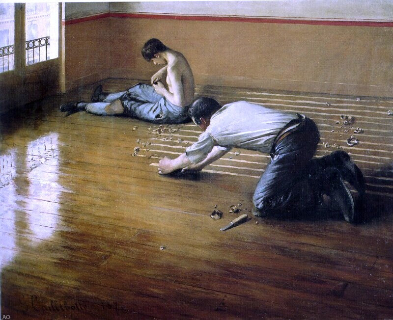 Gustave Caillebotte The Floor Scrapers - Canvas Print