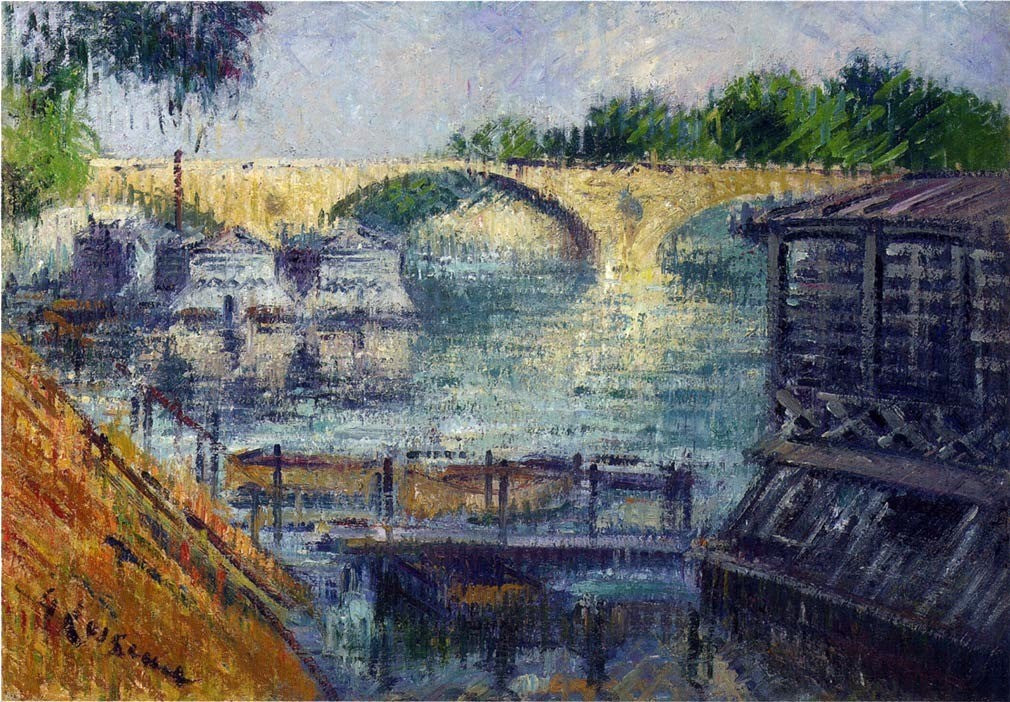 Gustave Loiseau Boats on the Seine - Canvas Print
