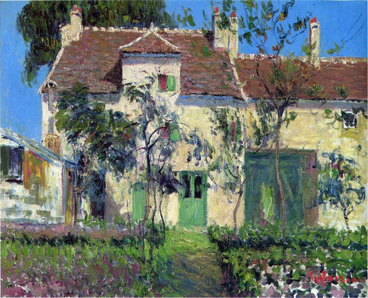 Gustave Loiseau The Garden Behind the House - Canvas Print