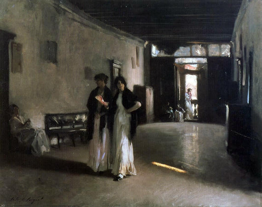 John Singer Sargent Venetian Interior - Canvas Print