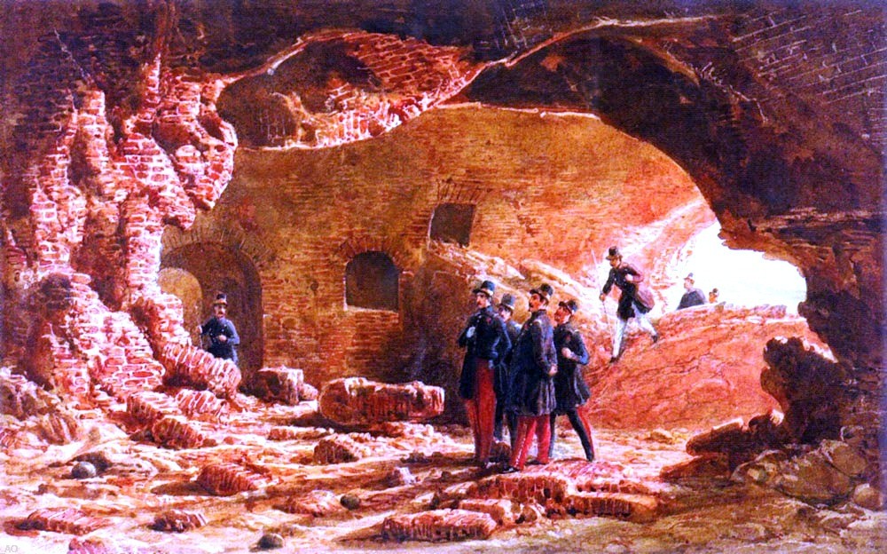 Karl Girardet Genietruppen Beim Sprengmanover, 1847 - Picture 2 - Canvas Print