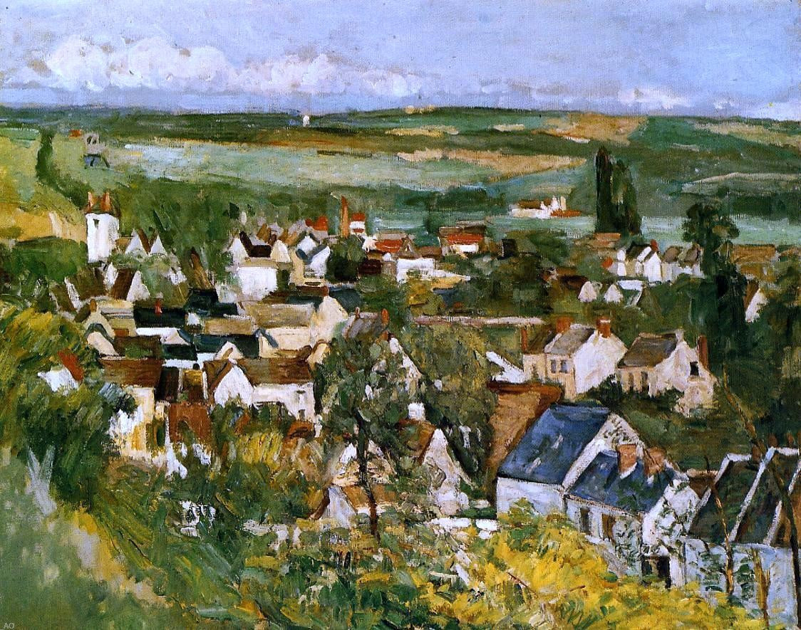 Paul Cezanne View of Auvers-sur-Oise - Canvas Print