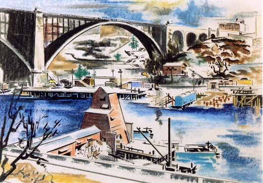 Preston Dickinson Harlem River - Canvas Print