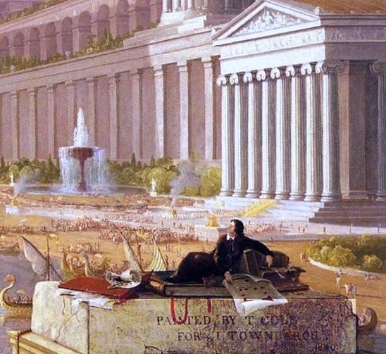 Thomas Cole The Architect's Dream (detail) - Canvas Print