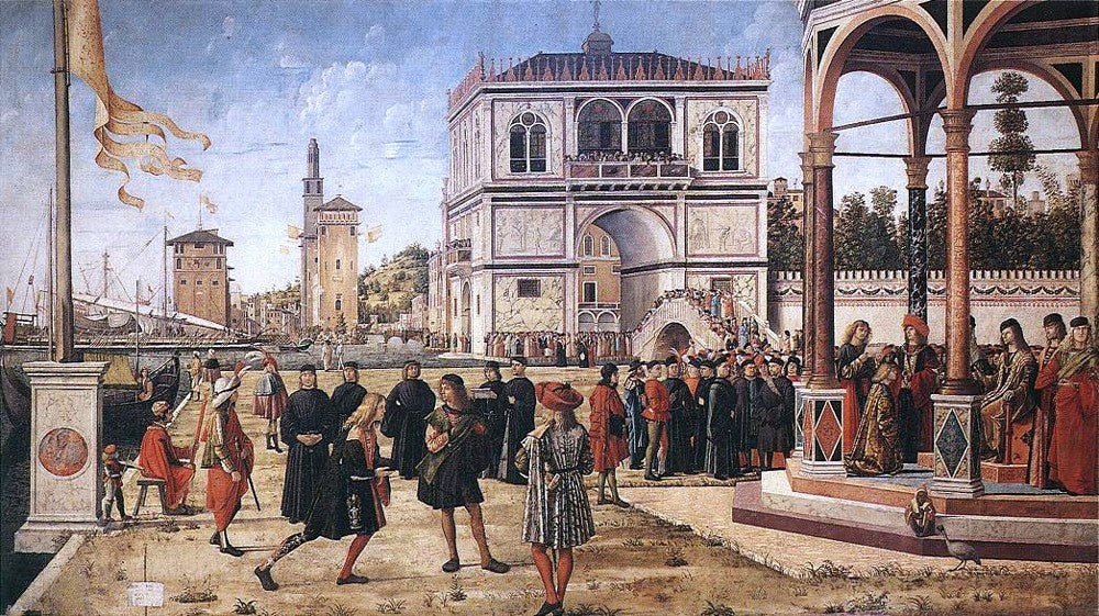 Vittore Carpaccio The Ambassadors Return to the English Court - Canvas Print