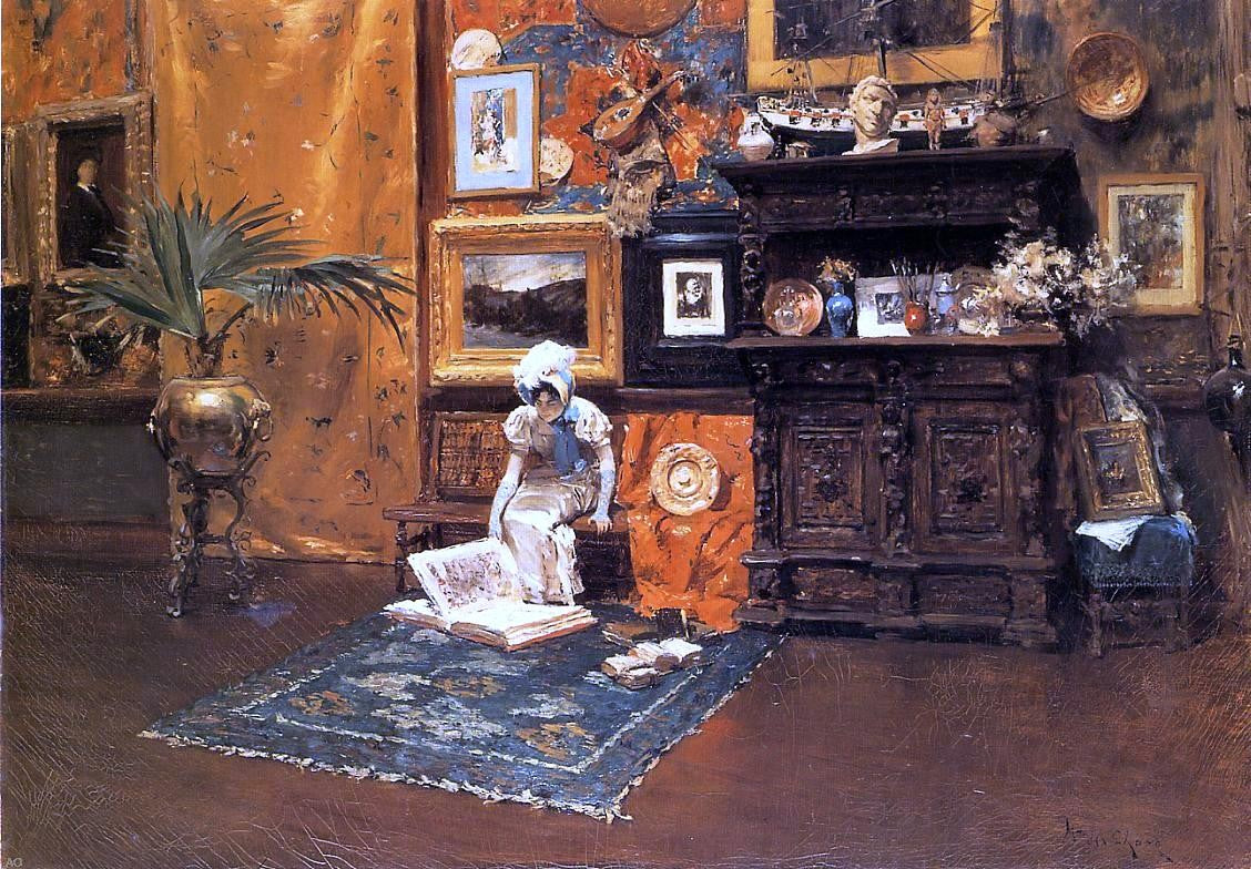 William Merritt Chase In the Studio - Canvas Print