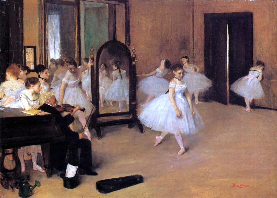 Edgar Degas Dance Class - Canvas Print