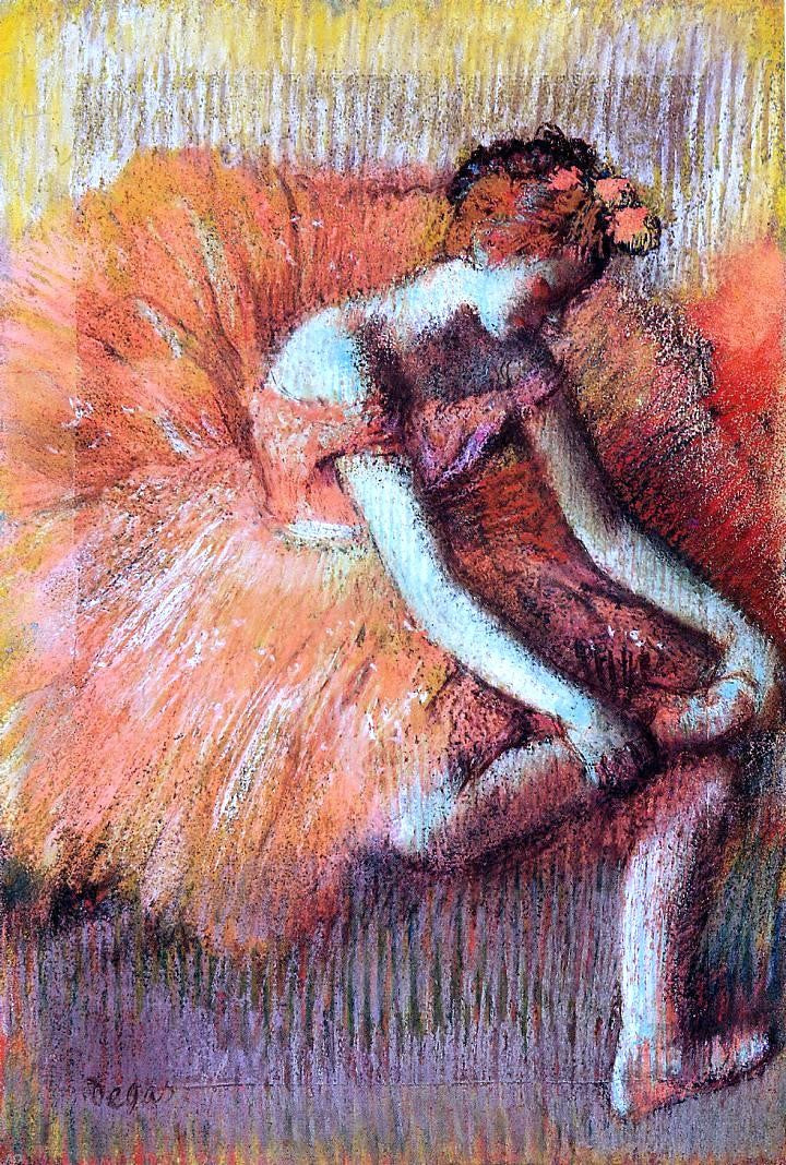 Edgar Degas Dancer Adjusting Her Sandel - Canvas Print